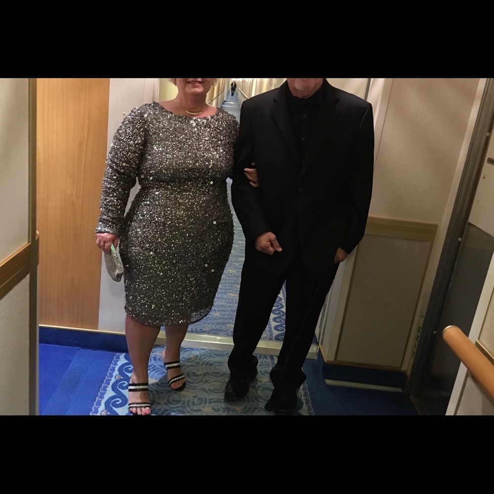 Plus size sequins Adrianna Papell dress